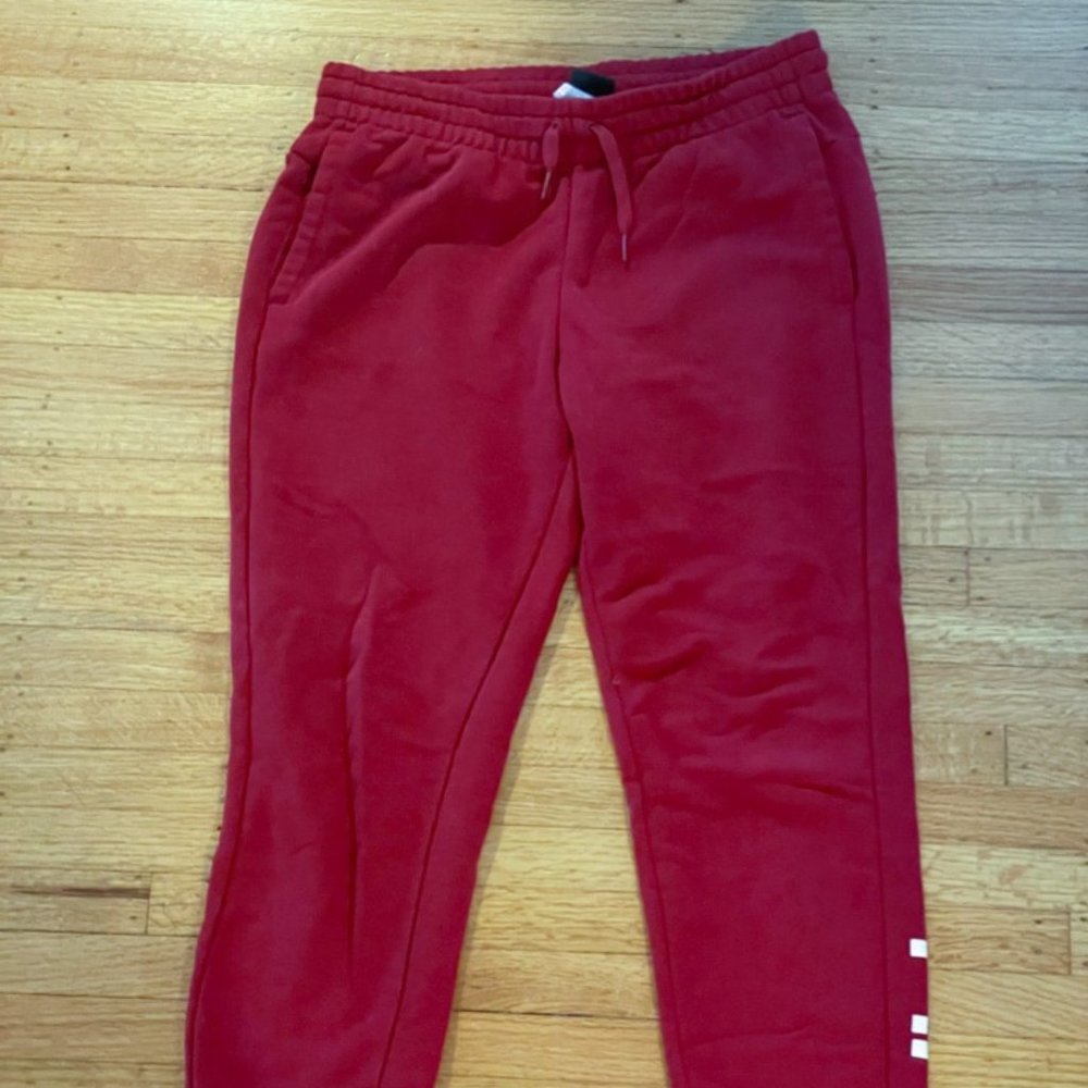 Adidas Terry Jogger Sweatpants Red M